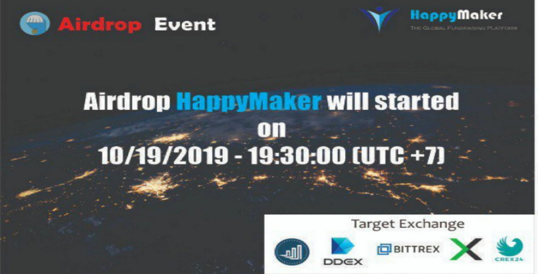 AIRDROP TERBARU : GRATIS 50 HMT TOKEN / $10 DARI HAPPYMAKER