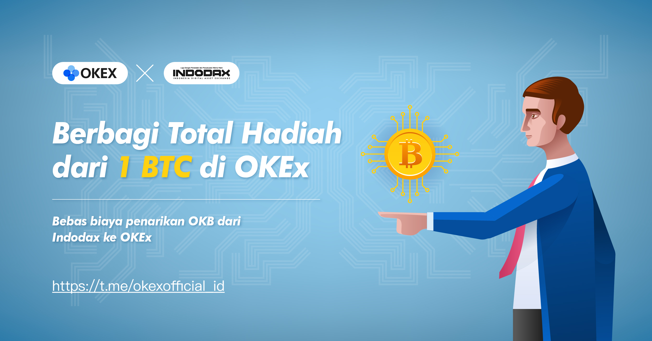 OKB Listing di Indodax Ada Hadiah 1 BTC Cukup Deposit OKB Dari Indodax ke OKEx Menangkan Hadiahnya