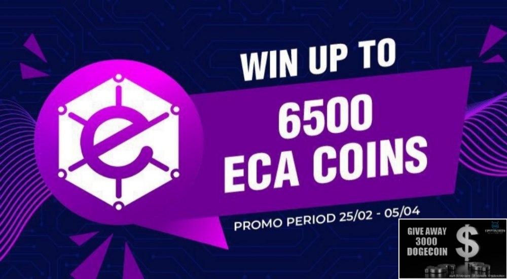 MyCointainer×Electracoin Airdrop Free Up To 6500 ECA | Give away 3000 Dogecoin