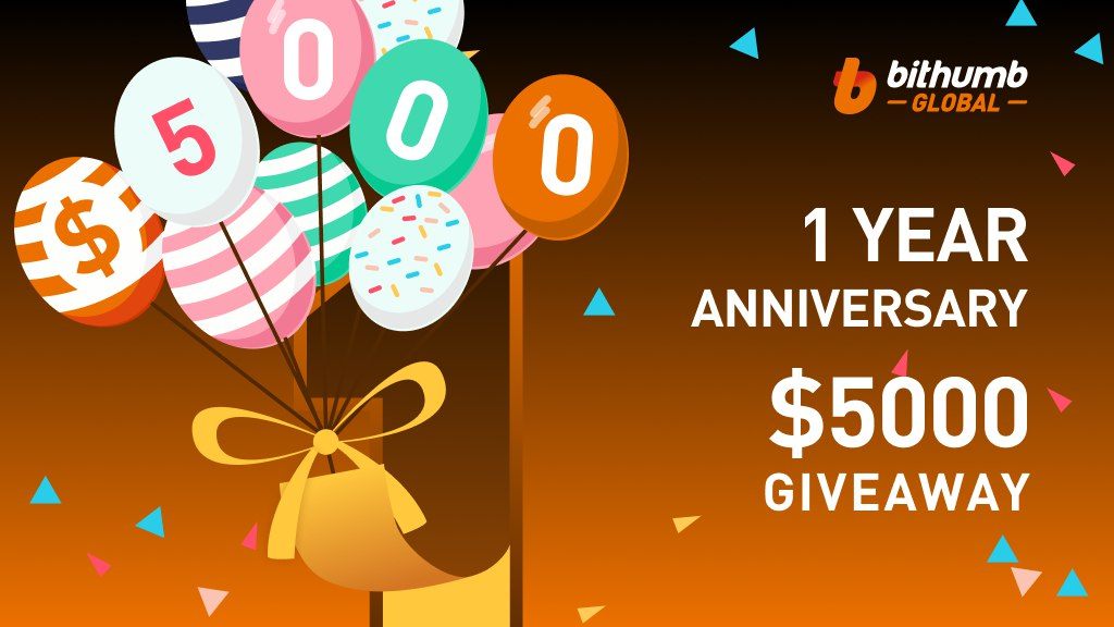 Bithumb Global 1 Year Anniversary | Giveaway $5000
