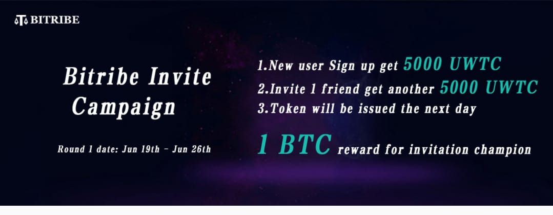 Bitribe airdrop free 5000uwtc no kyc gassken broo