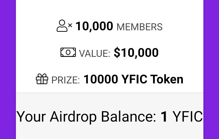 YFIC Money Airdrop Get 1 YFIC Est $1 No KYC Maximalkan